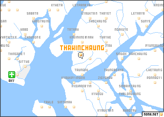 map of Thawinchaung