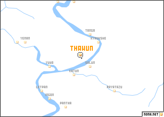 map of Thawun