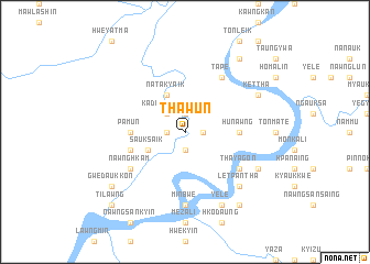 map of Thawun