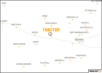 map of Thaxton