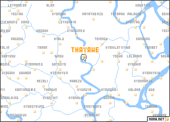 map of Thayawe