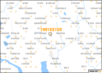 map of Thayegyun