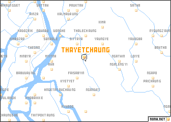 map of Thayetchaung