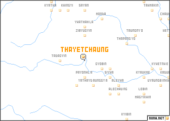 map of Thayetchaung