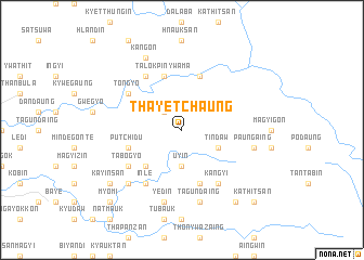 map of Thayetchaung