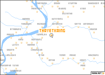 map of Thayetkaing