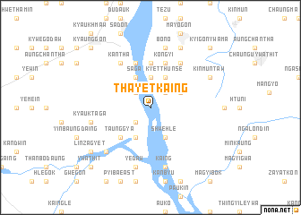 map of Thayetkaing