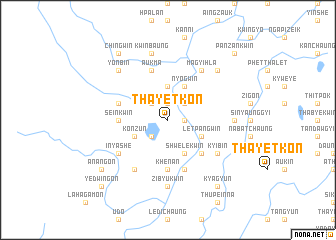 map of Thayetkon