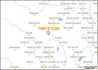 map of Thayetkon
