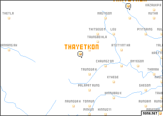 map of Thayetkon