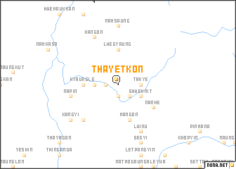 map of Thayetkon