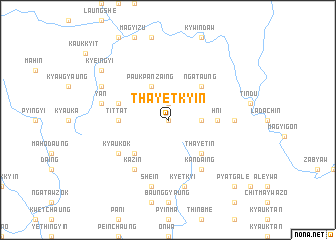 map of Thayetkyin