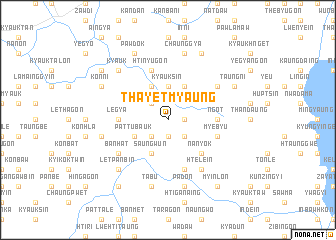 map of Thayetmyaung