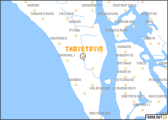 map of Thayetpyin
