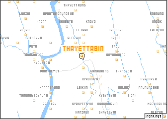 map of Thayettabin
