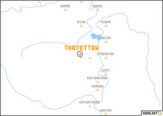 map of Thayettaw