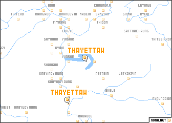 map of Thayettaw