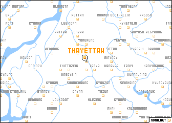 map of Thayettaw