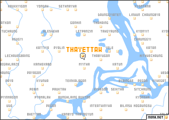 map of Thayettaw