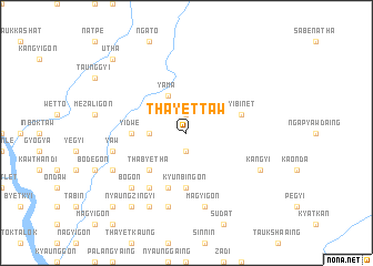 map of Thayettaw