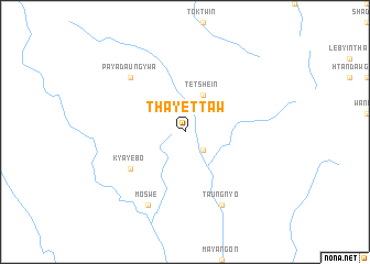 map of Thayettaw