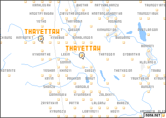 map of Thayettaw