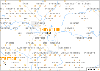 map of Thayettaw