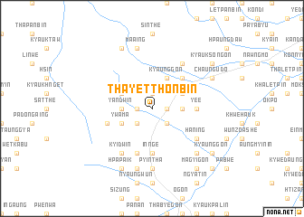 map of Thayetthonbin