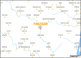 map of Thazigon