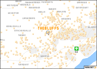 map of The Bluffs