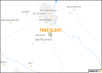 map of The Colony