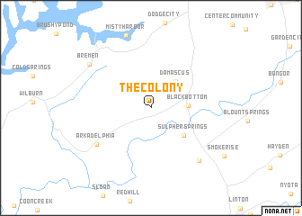 map of The Colony