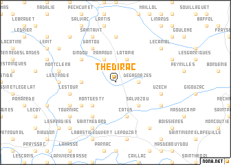 map of Thédirac