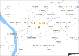 map of Thègon