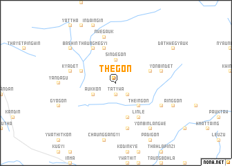 map of Thègon