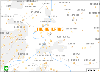 map of The Highlands