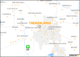 map of The Highlands