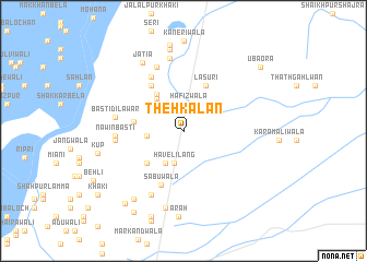 map of Theh Kalān