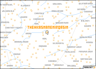 map of Theh Kasmāne Mīr Qāsim