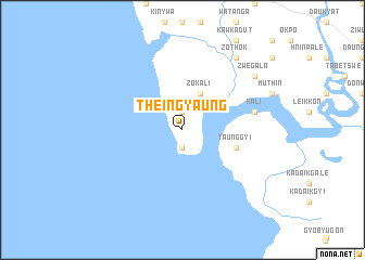 map of Theingyaung