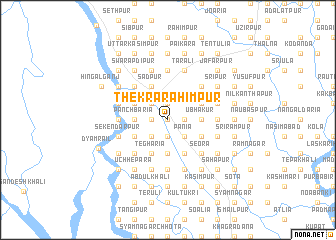 map of Thekra Rahīmpur