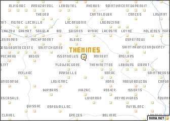 map of Thémines