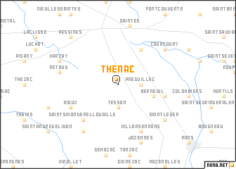 map of Thénac