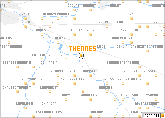 map of Thennes