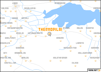 map of Thermopílai