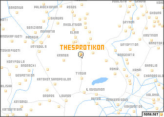 map of Thesprotikón