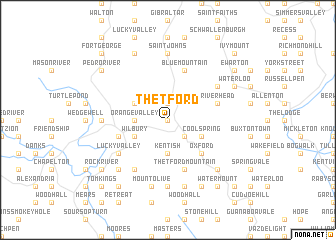 map of Thetford