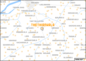 map of Thethiānwāla