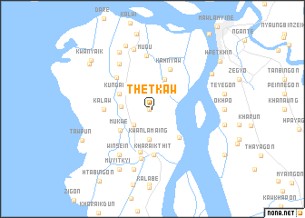 map of Thetkaw