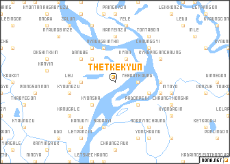 map of Thetkekyun